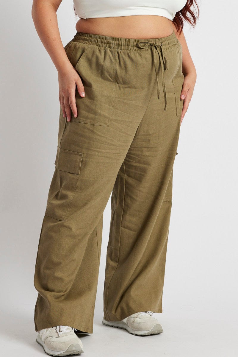 Women's Low Rise Button Zipper Side Pocket Wide Leg Casual Cargo Pants -  Halara